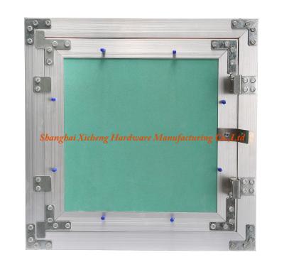 China Light Aluminum Frame Access Panel With Green Plasterboard Low Height Special Push Lock for sale