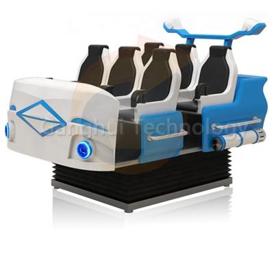 China Air Injection High Efficiency Amusement Arcade Game 360 Ride Roller Coaster Game VR Spaceship Cinema 6 Seats VR Family Simulator With CE for sale