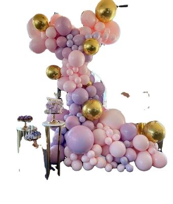 China Eco-Friendly Material Purple Balloons Garland Arch Kit Double Layer Thick Latex Purple Balloon Hot Pink Balloon For Wedding Gender Reveal for sale