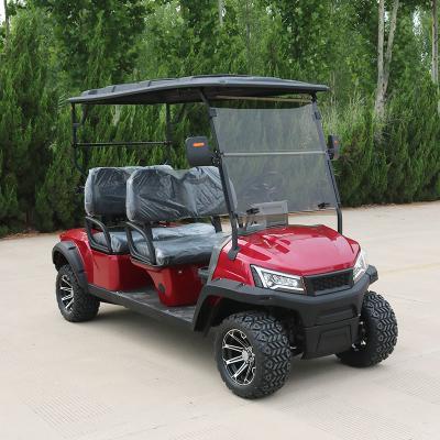 China 4 plazas Rojo Nuevo Carro de Golf Eléctrico 72v Off Road Alta Velocidad Con Cinturones de Seguridad Batería de Litio en venta