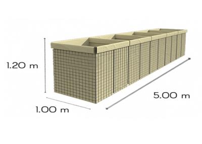 China Hesco Flood Barrier Same As Galvanized / Hesco Barrier For Military Uniforms For Sliver for sale