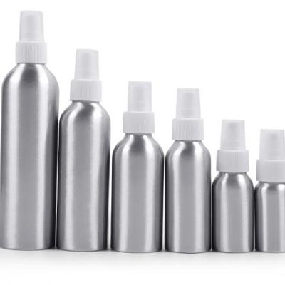 China 30ml 50ml 80ml 100ml Olive Oil Chemical Use Aluminum Spray Pump Bottle for sale