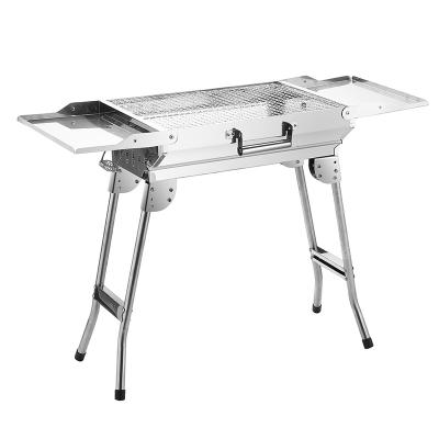 China Folding Backpacking Cooking Outdoor Grilling Barbeque Party BBQ Grill Adjustable Height Camping Standoff Easy To Carry Grill for sale