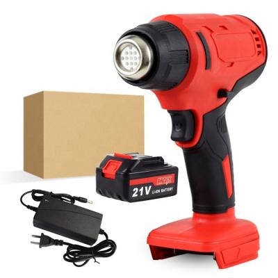 China Rapid warming Lithium electric rechargeable heat gun small wireless plastic heater gun high power portable heat shrinkable film hot gun for sale