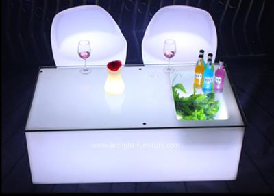 Chine Les meubles mobiles de lumière de la décoration LED de KTV colorent variable avec le dessus en verre à vendre
