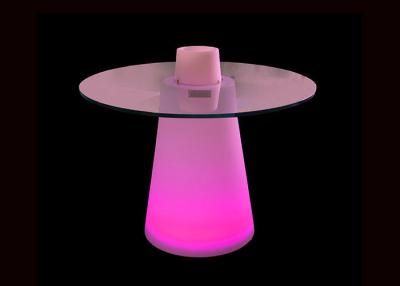 Chine Couleurs changeant l'utilisation debout de club de barre de poseur du dessus LED de cocktail de haute en verre de Tableau à vendre