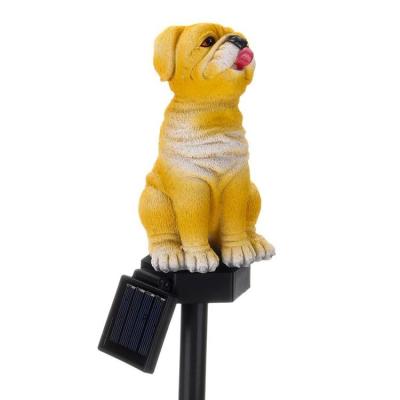 China Solar Powered LANDSCAPE LED Lights Outdoor Ornament Home Animal Dog Lamp Dog Lamp Dog Yard Decor Sculpture Garden Statues for sale