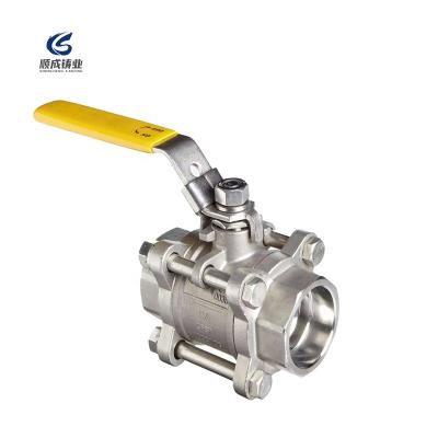 China General Hot Sale 3 Piece Steel Ball Valve Socket Weld SS 25mm Stainless Ball Valve for sale