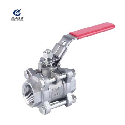 China General China Supplier 3pc Stainless Steel Ball Valve Ball Valve Female BSP/NPT Thread for sale