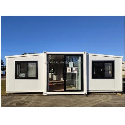 China Modern Easy Gather 20ft /40ft Expandable Vacation Home Prefab Container Villa Refugee Accommodation Prefab Container Cabins For Sale for sale