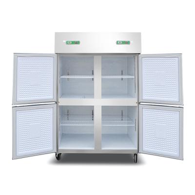 China Supermarket. Internet cafe. Restaurant Stainless Steel Commercial Refrigerator Freezer Fresh-Keeping Four Door Freezer for sale