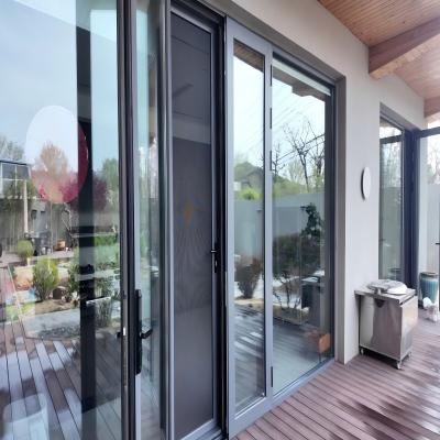 China Skate Modern Aluminum Casement Soundproof Doors For Elegant Patio for sale