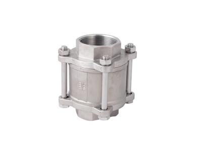 China Stainless Steel Industrial Check Valve Three Piece 1000 Psi Low Pressure Drop for sale
