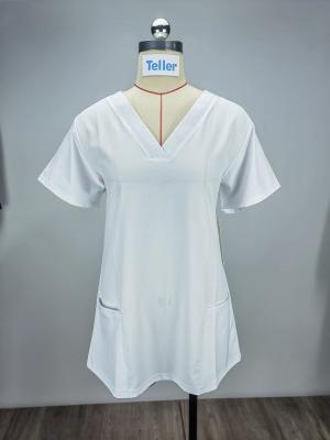 Chine 130GSM T95/S5 IVORY Women Medical Uniform 95% Polyester 5% Spandex à vendre