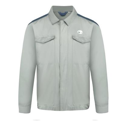 China Twill 2/1 Jacket Unisex Flap Light Green Work Clothes for sale