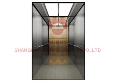 China 1600kg 1.0m/S Low Noise Etched SS Machine Room Less Elevator for Building for sale