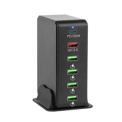 China Mobile Phone Charger High Speed Multi USB Ports 100w Fast Charger PD And QC Ports Travel Adapter USB-c PD Qc3.0 Usb Fast Charger for sale