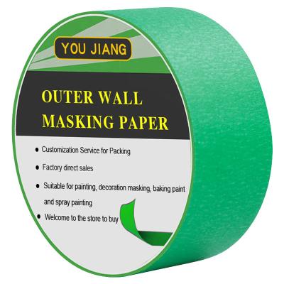 China Adhesive Automotive 2 Inch Painter Frog Tape Green Crepe Paper Masking Tape for sale