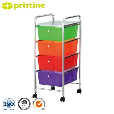 China MIT TAIWAN modern wholesale manufacturer household shopee removable 4 tier plastic storage drawer for sale