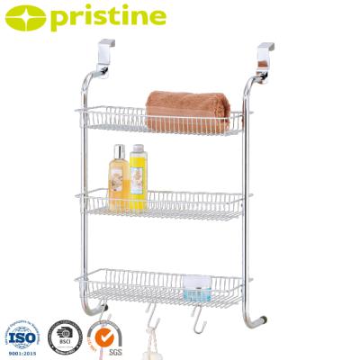 China Shopee Amazon Quality Wholesale Taiwan Household Storage Furniture Manufacturer Viable Hanging Bathroom Over Door Hanging Organizer for sale