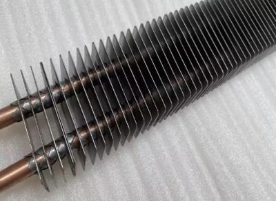 China Aluminum Low Fin Tubes with Enhanced Heat Transfer Smooth Fin Edge Anodized Coating for sale