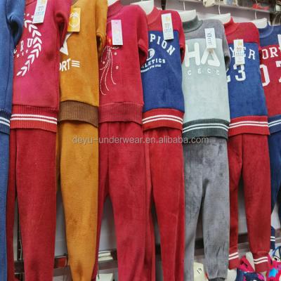 China Casual 1.7 Dollars Model CGL895-5 Series Size 1-5 Years Long Sleeving Kids 2pcs Crewneck Outfits Boys Cheap Set for sale