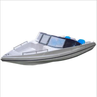 China Sport Boat 6 People 4.7M Fiberglass High Speed Console Fishing Rowing Boat For Sale for sale