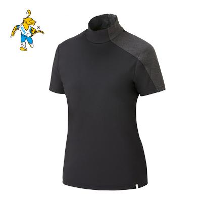 China QUICK DRY Golf Clothing Women's High Neck Sleeve T-shirt Short Golf Stretch Sweatshirt Summer for sale