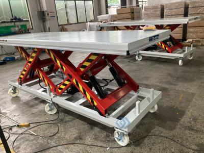 Cina Tabella di ascensore mobile elettrica resistente di forbici con il telecomando senza fili delle ruote 4000kg in vendita