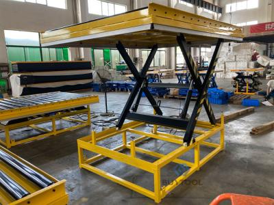 Cina trasportatore a rulli idraulico dell'ascensore di forbici di 1t 2t 3t 4t 1000×1600mm in vendita