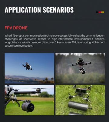 China Unterwasserroboter-Kommunikation in einem Weitbereichs-Temperatur FPV-Drohnen-Kit mit 30 km Faserlänge zu verkaufen
