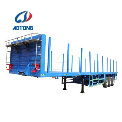 Cina 45ft piattaforma piatta Semi-Retrailer Rim 9.00-22.5 3 assi Container Carrier in vendita