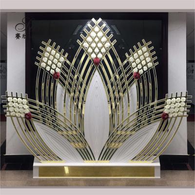 China Latest Golden wedding Backdrop For Wedding Decoration Party for sale