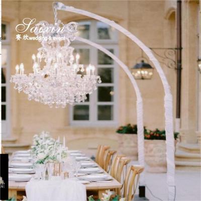China Factory Supply High Quality Adjustable Chandelier Aluminum Metal Frame Stand For Wedding Outdoor Decor for sale