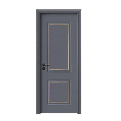 China Latest Design Waterproof Modern Weatherproof Wooden Door Interior Decorative Door Panels Melamine Wood Door for sale