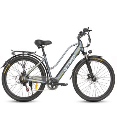 China Aluminum Alloy Amazon 2021 24/26 Inch 7 Speed Lithium Battery Electric Bicycle City Urban E Bike For Adult for sale