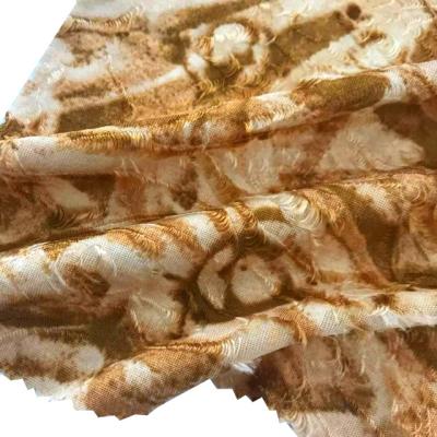 China Wholesale Shaoxing E-TEX jacquard polyester knitted fabric jacquard design cut flower for girl dress for sale
