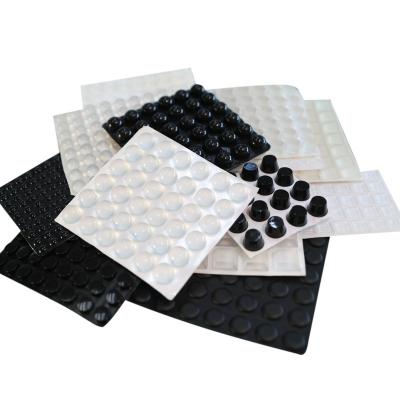 China Eco-friendly clear strong adhesive silicone rubber bumper for different stage feet self-adhesive matte rubber bumper for sale