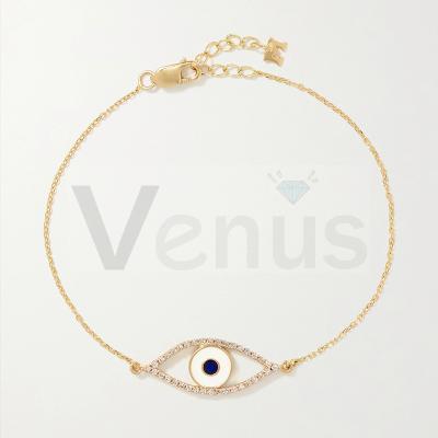 China CLASSIC VENUS 2021 Designer S925 Sterling Silver Evil Eye Fine Jewelry Stacked Bangles Bracelets For Women Women for sale