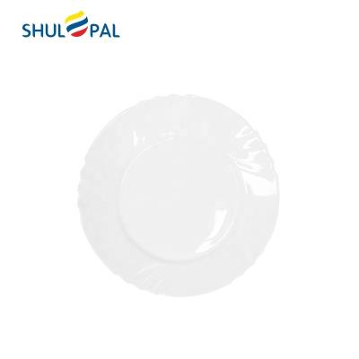China 8 Inch Glassware Living Height Impact Resistant Opal Plate for sale
