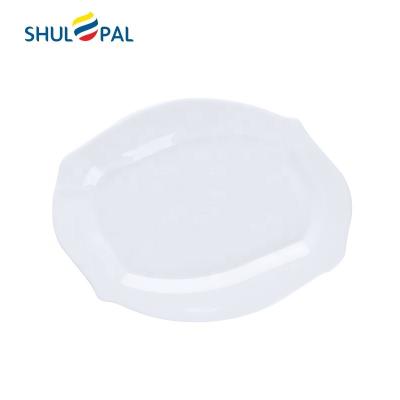 China 12 Inch Glassware Oval Serving Height Impact Resistant Opal Tray for sale