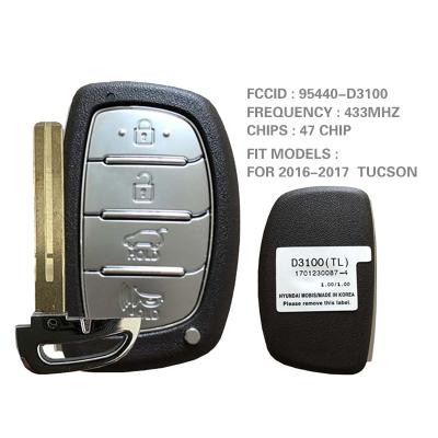 China For Hyundai Tucson 2016-2017 CN020120 For Hyundai Tucson 2016-2017 Smart Key 4-Btn TQ8-FOB-4F07 95440-D3100 for sale