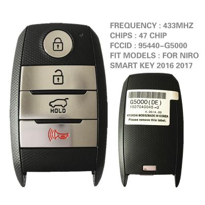 China For KIA Niro 2016 2017 CN051048 Genuine iro Smart 2016 2017 Aftermarket Key 4 Button KIA N Remote With FCC 433MHz ID 95440-G5000 47 Chip for sale