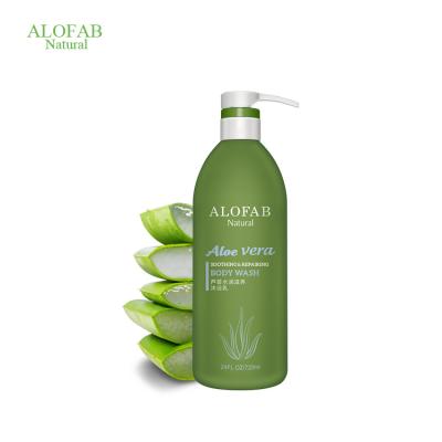 China USA Origineted Organic Aloe Vera Soothing Body Wash Whitening | 460ml / 720ml 75% Pure Aloe Vera Organic Shower Gel For Soothing Itchy And Dry Skin for sale