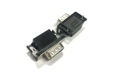 China Conector secundário masculino do Pin AWG24 D da fêmea 15 do ângulo direito de PBT HDR à venda