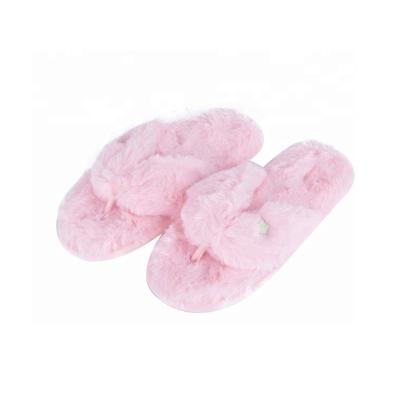 China Amazon Hot Sale Anti-slippery Branded Flip Flops Cute Pink Fluffy Slippers For Women for sale