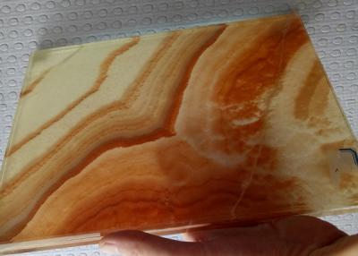 China Vidrio laminado fino resistente a los choques 4m m con capa de piedra fina en venta