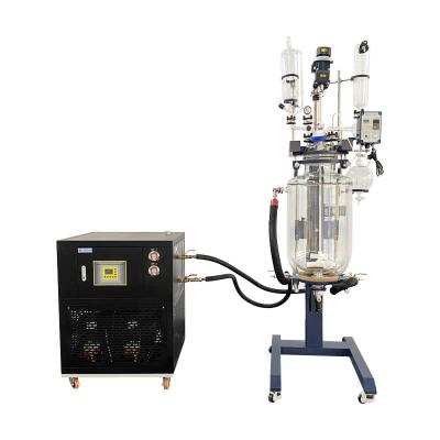 Chine Vide de agitation chimique en verre de levage automatique du réacteur 10L de laboratoire à vendre