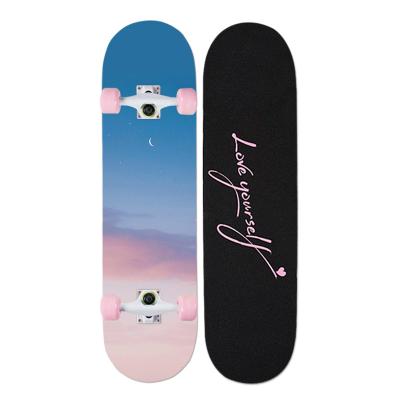 China Cool Double Skate Adult High Speed Full Board Skateboard Drift Rocker Skateboard For Adult Beginner Kids Girls for sale