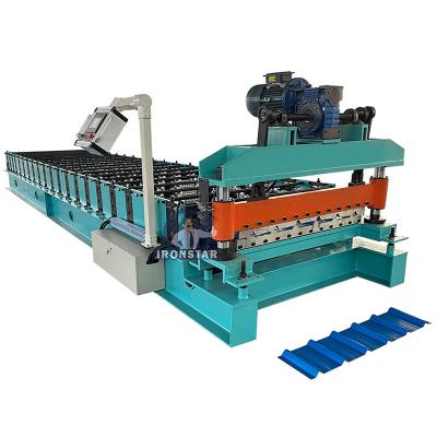 China 0.3-0.8m m 6 costillas colorean el rollo de acero del tejado del metal que forma la máquina modificado para requisitos particulares en venta